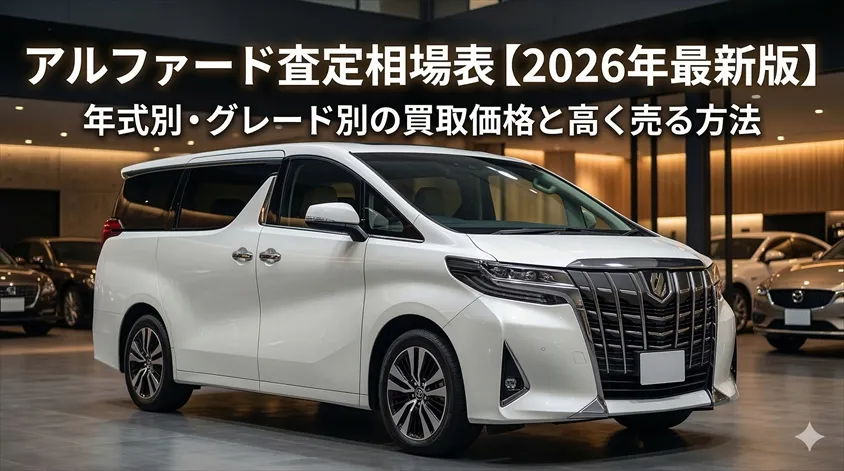 アルファード査定相場表【2026年最新版】年式別・グレード別の買取価格と高く売る方法