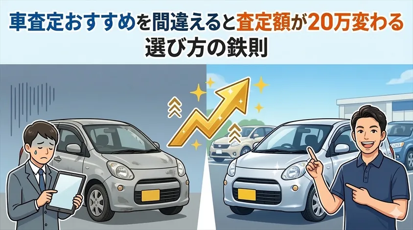 車査定おすすめを間違えると査定額が20万変わる｜選び方の鉄則
