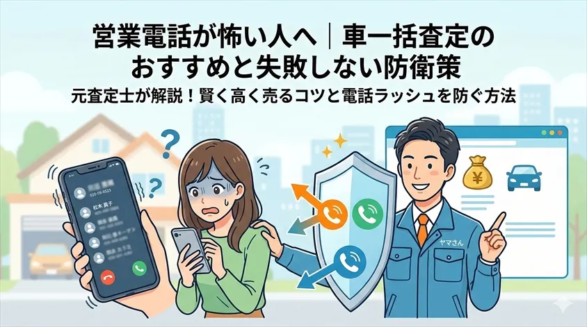 営業電話が怖い人へ｜車一括査定のおすすめと失敗しない防衛策を元査定士が解説